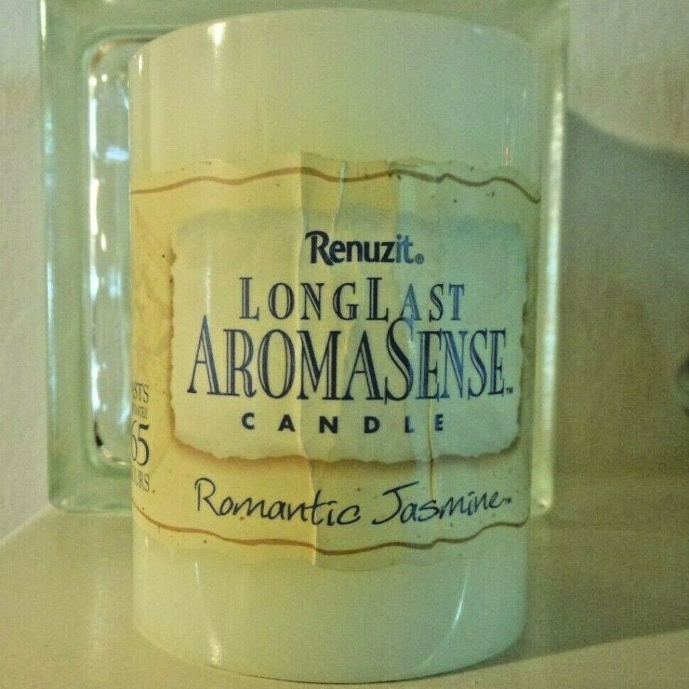 Renuzit Long Last Aromasense Candle Romantic Jasmine New Discontinued 65 Hours